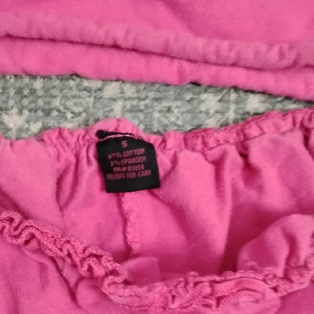 Pink Ruffled Tank and Shorts Set Small - Picture 4 of 7
